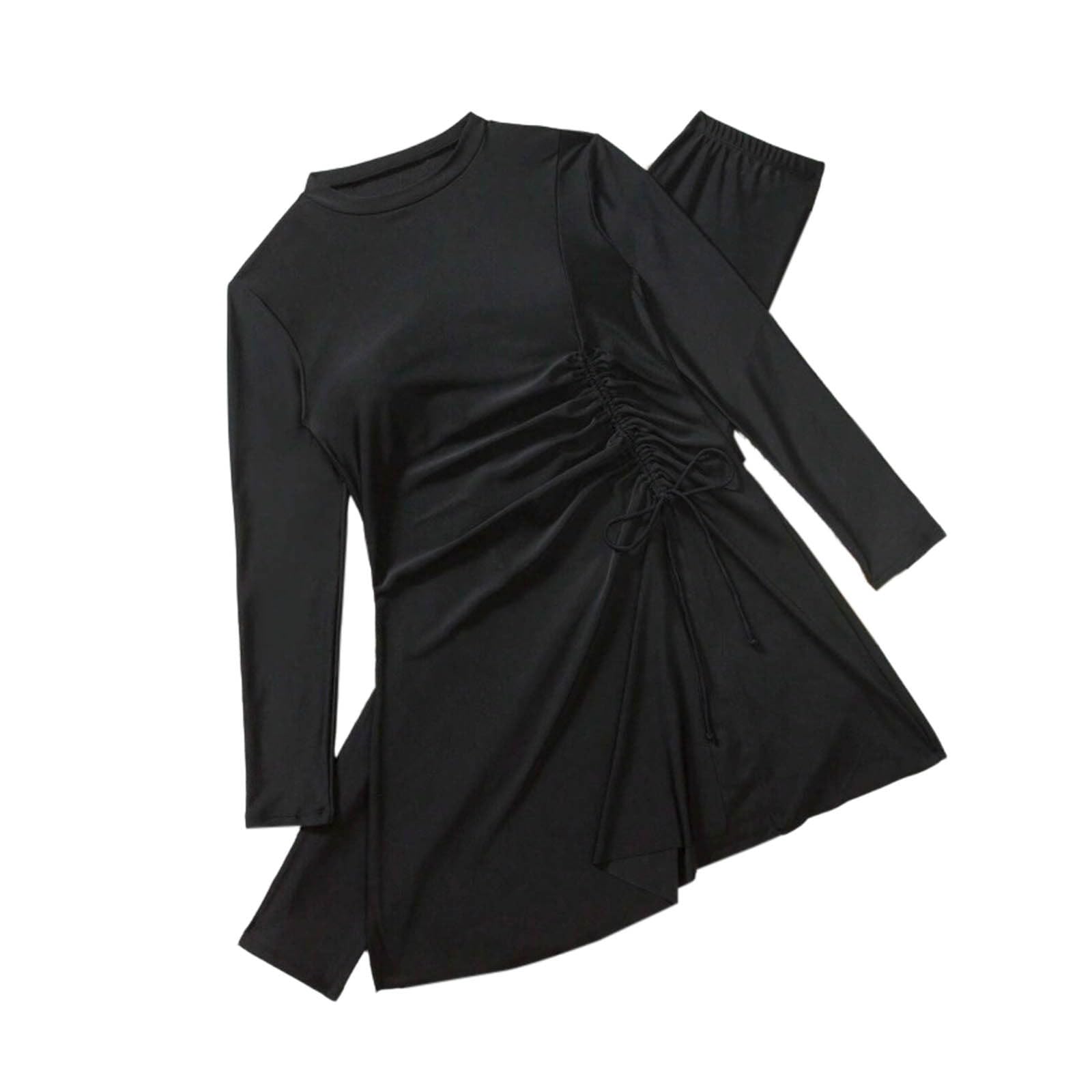 Generisch Burkini, costume da bagno musulmano lungo da donna, elegante, sportivo, a maniche lunghe, con pantaloni, copertura completa, elasticizzato, ad asciugatura rapida