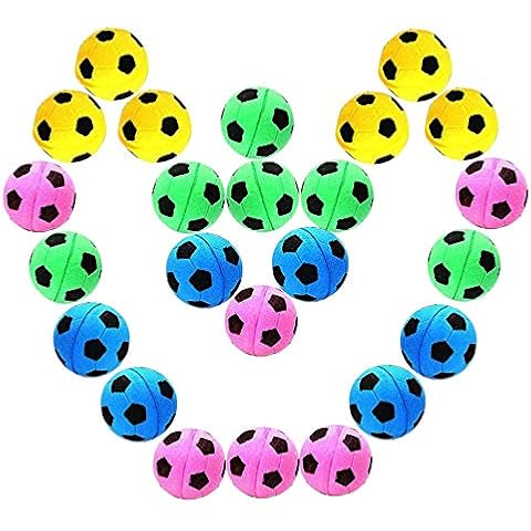 CoCoo Sponge Cat Balls, 1.5 - Inches, Soft Foam Soccer Balls for Exercise and Interactive Activity, Sturdy, Bouncy Balls for Feline (24 Pieces) Cover