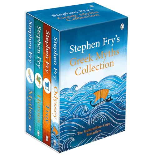 Image of Stephen Fry's Greek Myths Collection: 4 Book Box Set | Mythos, Heroes, Troy and Odyssey | Greek Mythology Books | Illustrated Ancient Greek Legends | Gift for Mythology Lovers