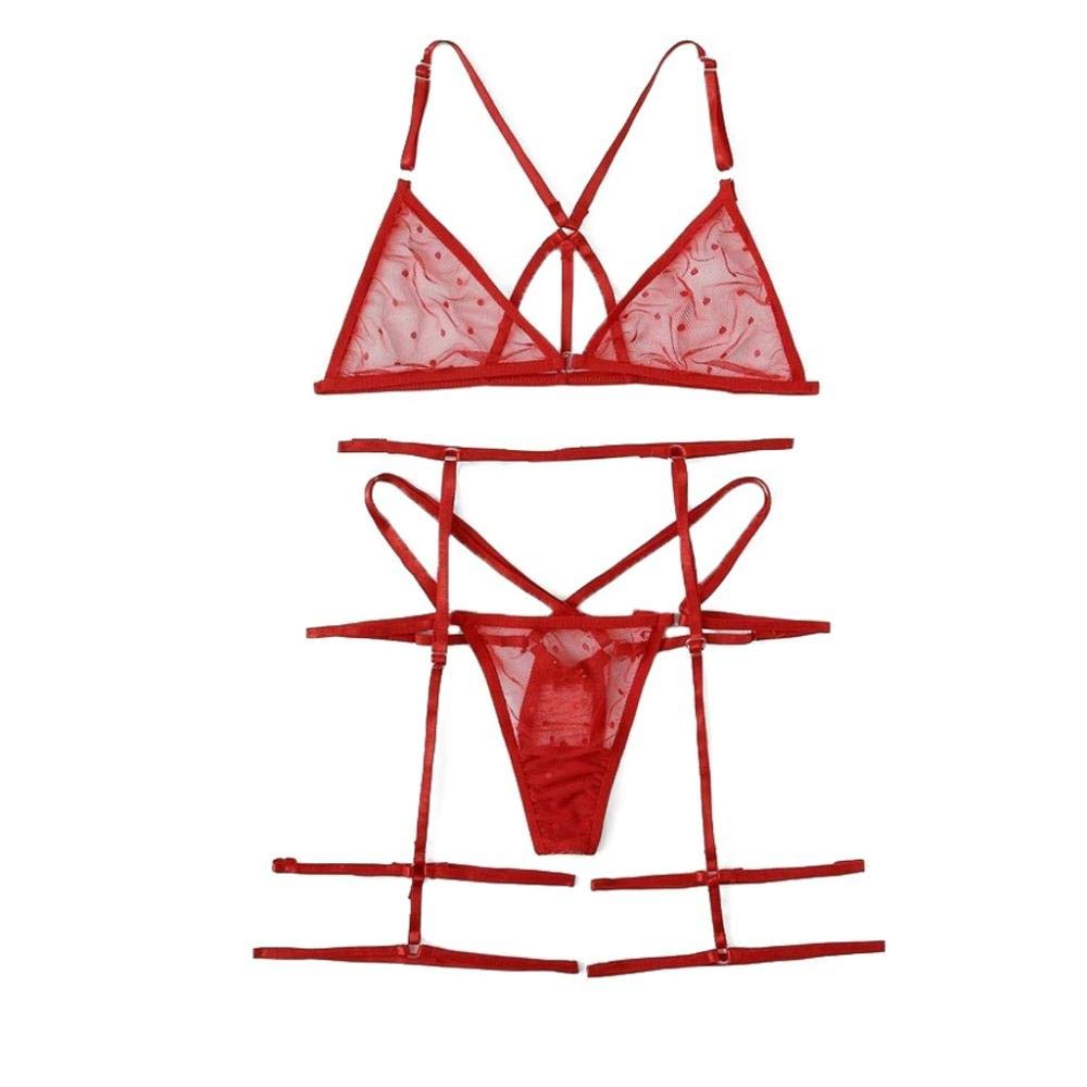 Soutien-gorge en dentelle et string rouge pour sublimer vos formes