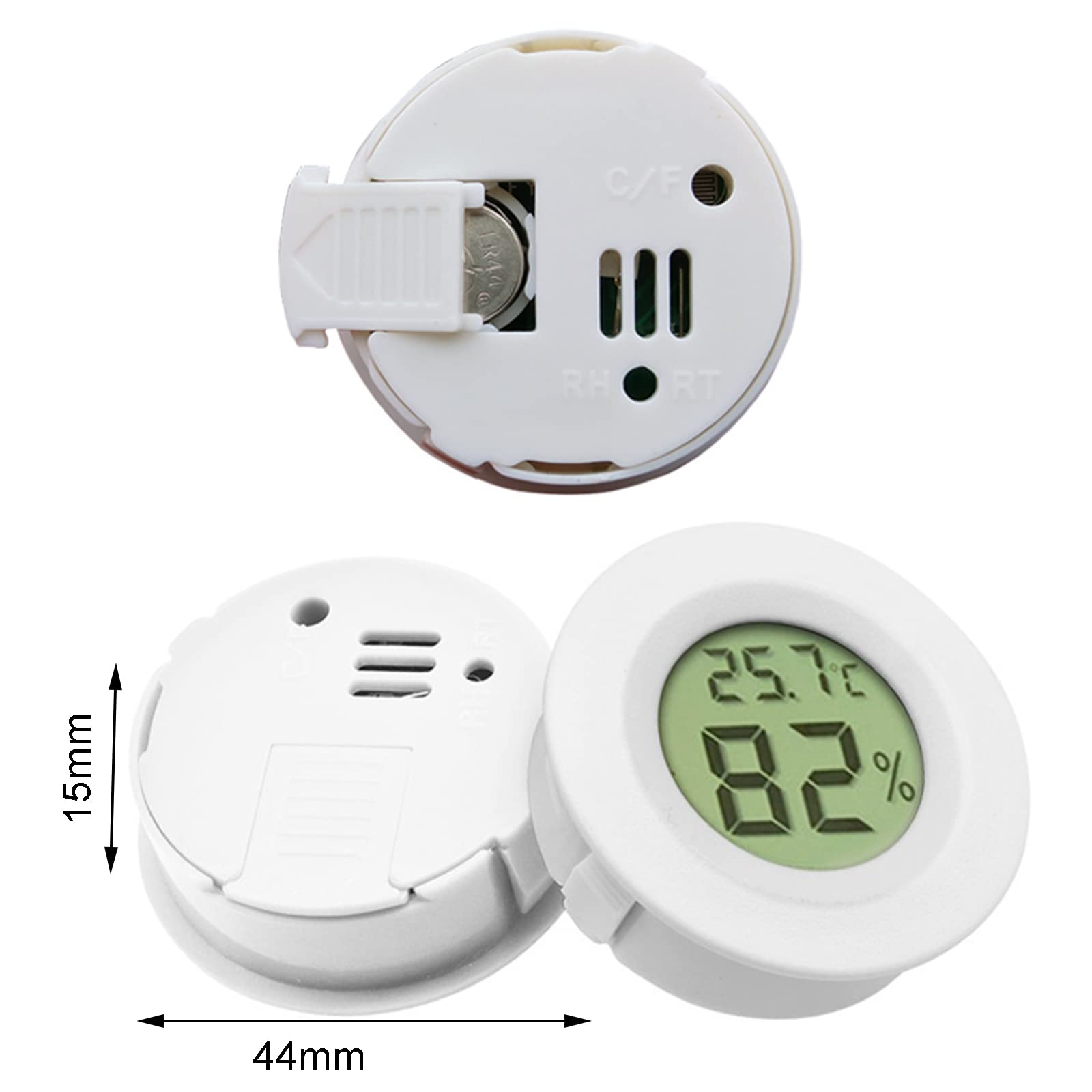 Confezione da 4 Termoigrometro per Interni, Misuratore di Temperatura ad Alta Precisione, Misuratore di Temperatura e Umidità, per Camera da Letto, Asilo Nido, Soggiorno, Giardino