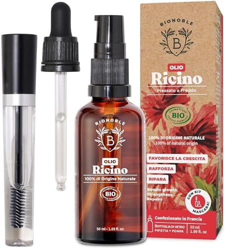 BIONOBLE Olio di Ricino Puro e Biologico + Kit Mascara - Pressato...