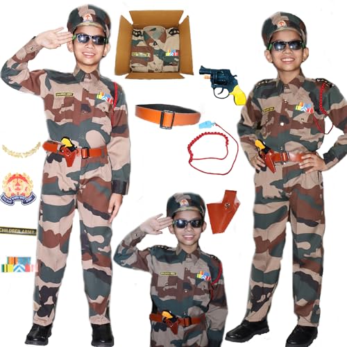 Image of Army Costumes for kids police costume & BSF csotumes subhash chandra bose costumes fancy dress costumes for age group 3 to 12 yrs