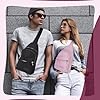 ViEinkaufen 2PCS Sling Chest Bags for Women Men Waterproof Nylon Crossbody Bag Anti-Theft Shoulder Bag Multi-use Backpack Lightweight Storage Chest Bag for Travel Hiking Cycling Outdoor Sports #4