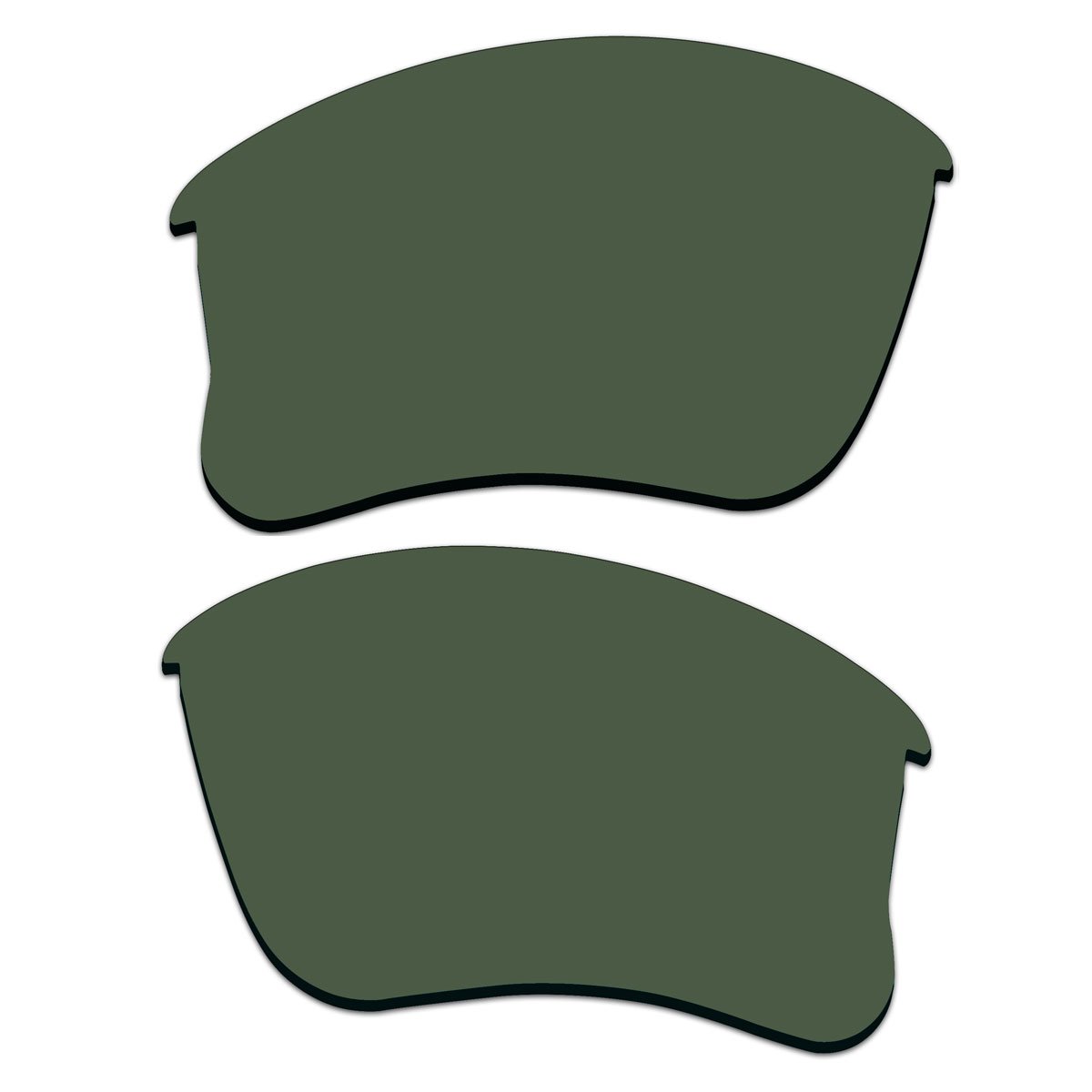 Replacement Lenses for Oakley Flak Jacket XLJ Sunglasses With Polarized, Green, Standard