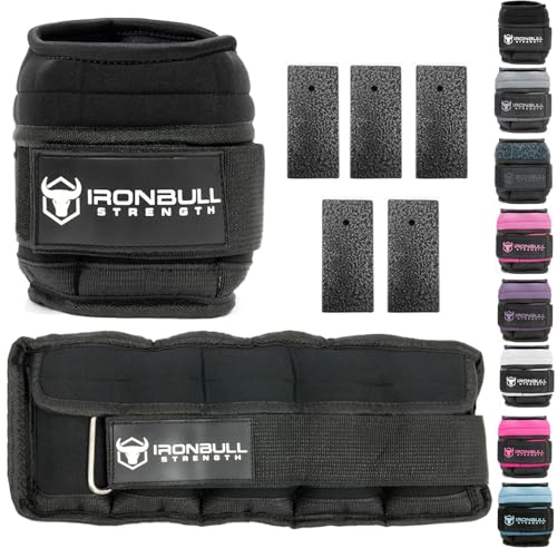 Adjustable Ankle Weights (10lbs/Pair) - Weighted Ankle Weight for Walking, Gym and Exercise - 2, 4, 6, 8, 10 LB Leg Weight Set with Straps for Women and Men - 1-5 lbs Each Ankle Adjustable for Weight Lifting