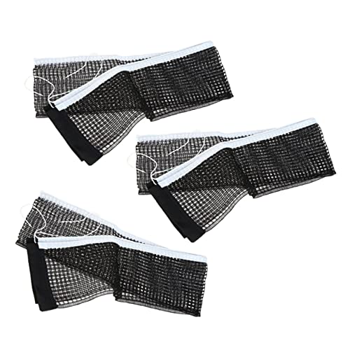 BCOATH 3pcs Portable Table Tennis Net Replacement Pong Net for Regulation Play Nylon Material No Posts Included
