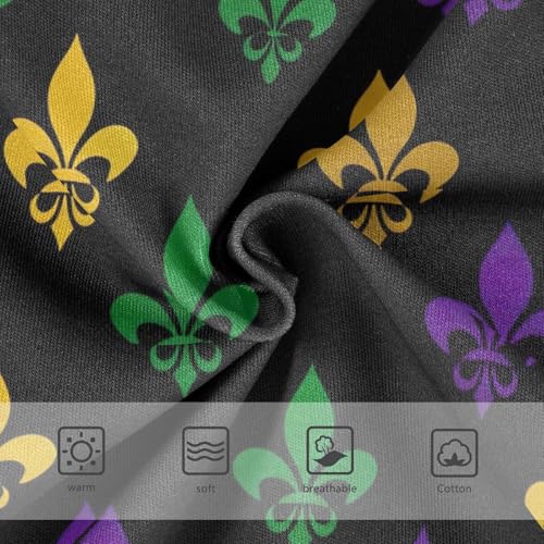 Fleur De Lis Colors Black Cute Panties Girl Toddler Underwear Floral Cotton Print Kids Undies Briefs 2t3