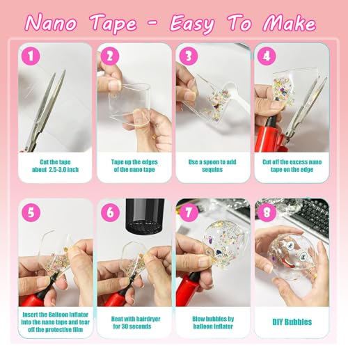 image for IOOZ Nano Tape Bubble Kit, Nano Double Sided Adhesive Tape Bubbles, 4P