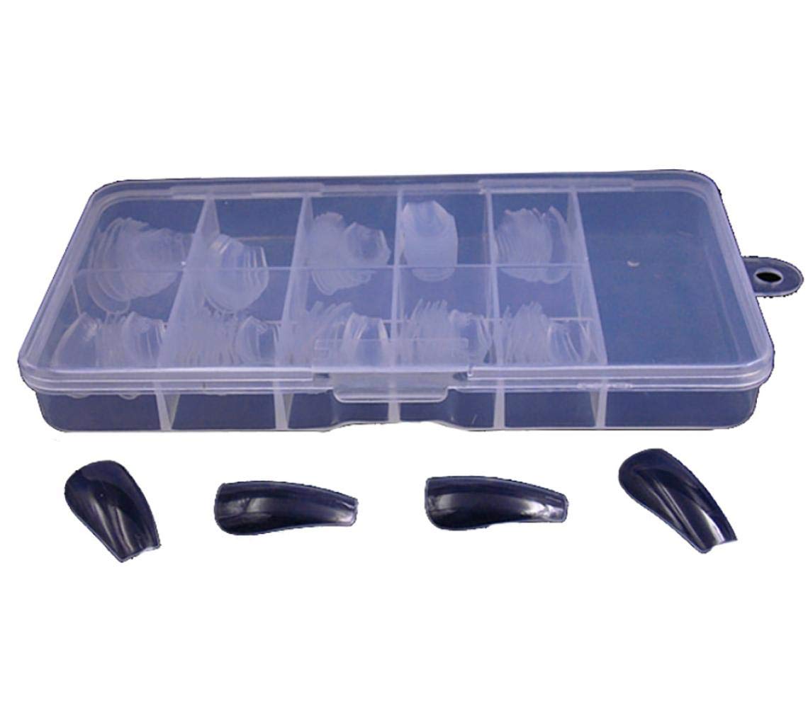 100PCS French Nails Tips Square Nails Full Cover Nails Art Tips Acrylic Nail Tips Fake Fingernails Artificial Nail Tips(Transparent)