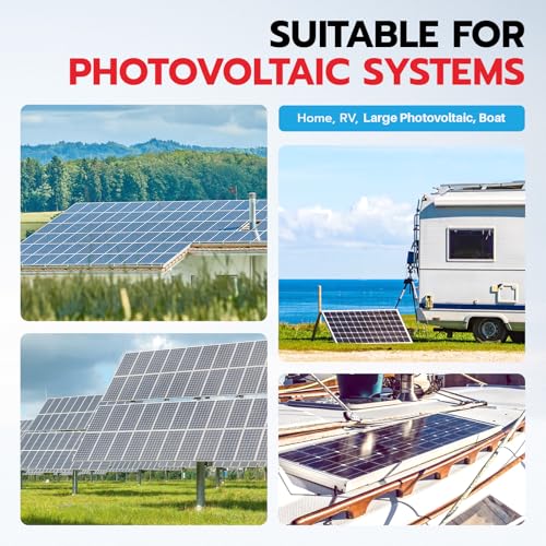 Image of Solar Disconnect Switch 60A 550V PV Disconnect Switch Miniature Circuit Breaker IP65 Outdoor Waterproof Disconnect Box for RV Solar Panel and Off-Grid System (60A 550V)