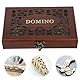 FOMIYES 1 Set Domino-Set Premium Classic 28 Stück Double Six Domino Unterhaltung Freizeit Party Spiel Spielzeug mit Holzbox für Kinder