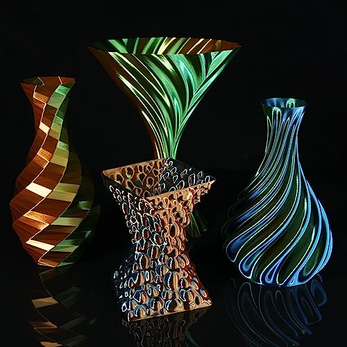 Image of Gratkit Silk Tri-Color PLA Filament,Coextrusion PLA Filament 1.75mm, + /-0.03mm, 10 * 1KG /Roll, Silk PLA 10KG Bundle Multicolor