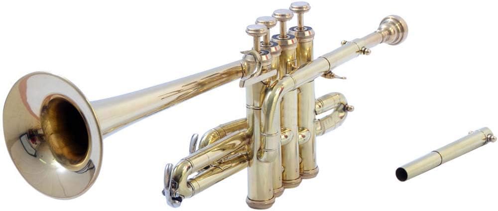 OSWAL Bb/A Brass Finishing Piccolo Trumpet With Free Case+Mouthpiece