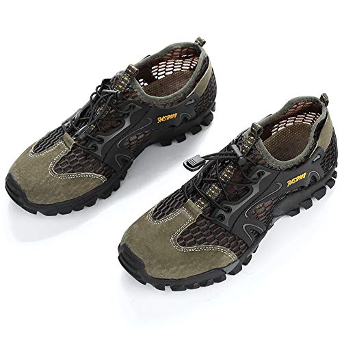 CXZC Zapatos de Agua para Hombres, Descalzos de Secado rápido, para bucear, Nadar, Surfear, acuático, Deportes, Piscina, Playa, Caminar, Yoga.