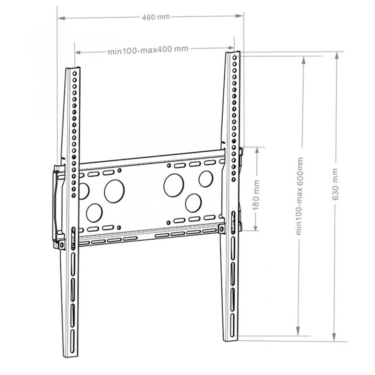 HAGOR WH 50 F-HD starre Wandhalterung für Bildschirme Von 32-55&Prime, (Portraitmodus)