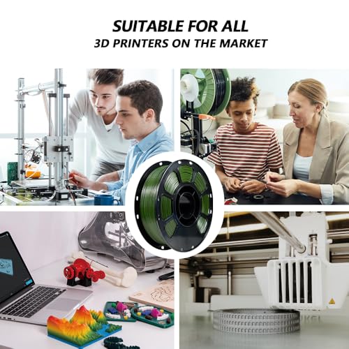 Image of iBOSS PLA+ Filament Olive Green 1.75mm, Upgrade 3D Printer PLA Plus Filament, 1kg Spool (2.2lbs) Cardboard Spool 3D Printing Filament for 3D Printers(Olive Green)