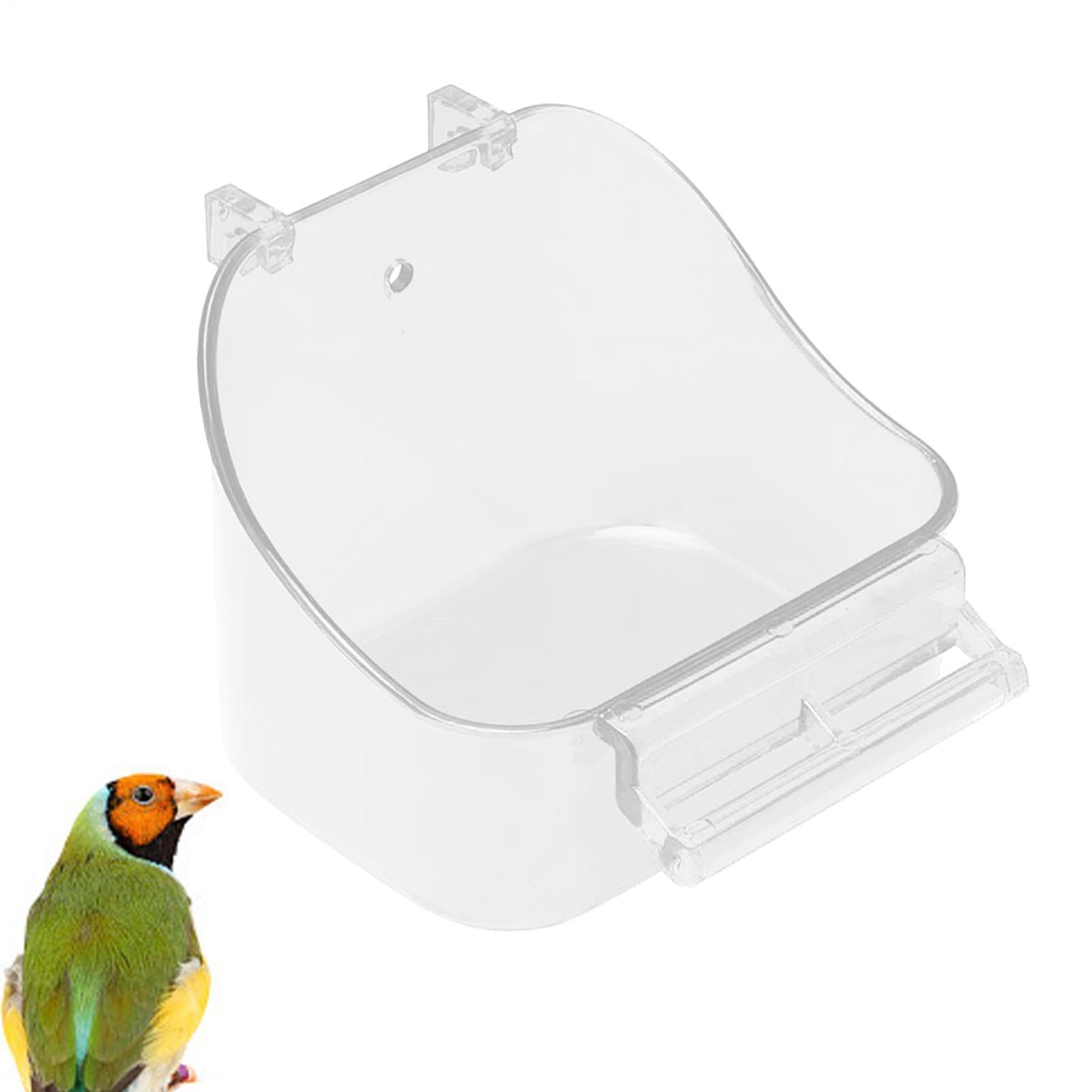 Bird Bath For Cage – Transparent Acrylic Parrot Bathing Tub, Sturdy Clip On Design, Easy Clean Bird Bathtub Pool For Cockatiel Budgies And Small Birds | Indoor Cage Hygiene And Daily Grooming Use