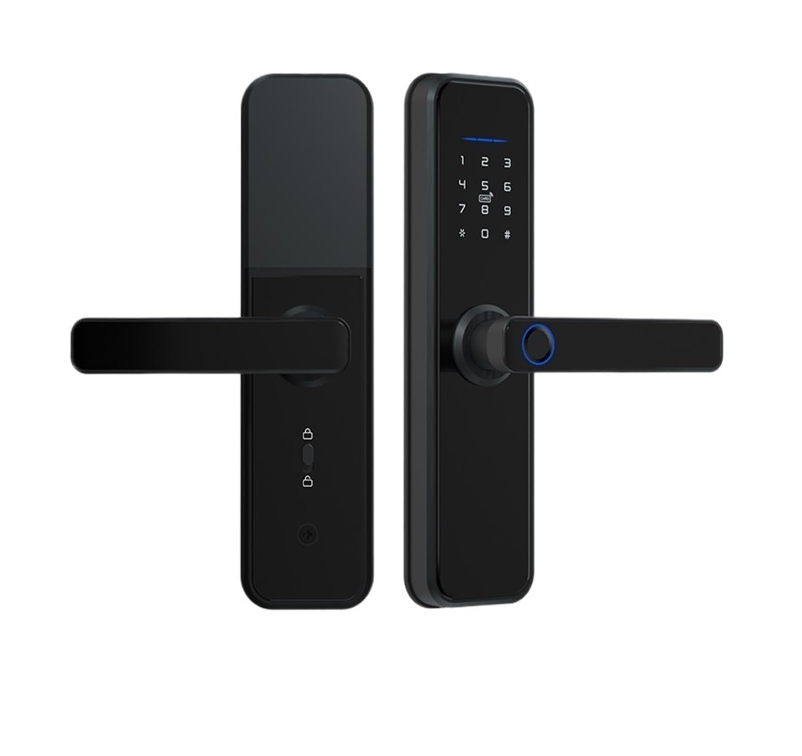 Arunasc Nero Door Locks Digital Smart Lock With Handle Electronic Fingerprint Door Lock For Front Door Keyless Entry For Hotels Smart(Nero)