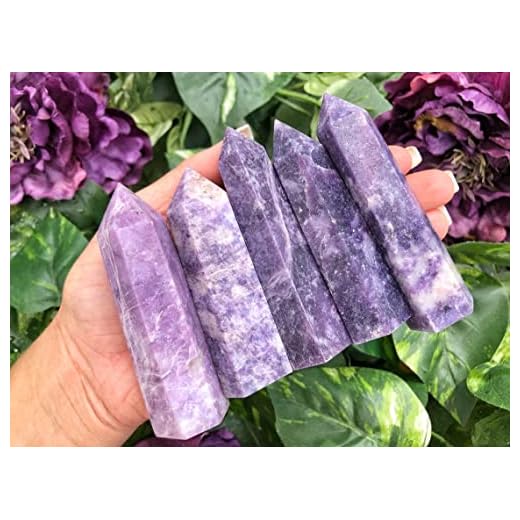 Zenkeeper 1PC Large 4" Lepidolite Crystal Points Lepidolite Crystal Tower
