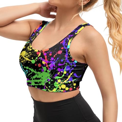 Image of Yoga top Women's Cheerleading Uniform Gym Outfit Running Crop Tops Yoga Shirts Casual Tank Top
