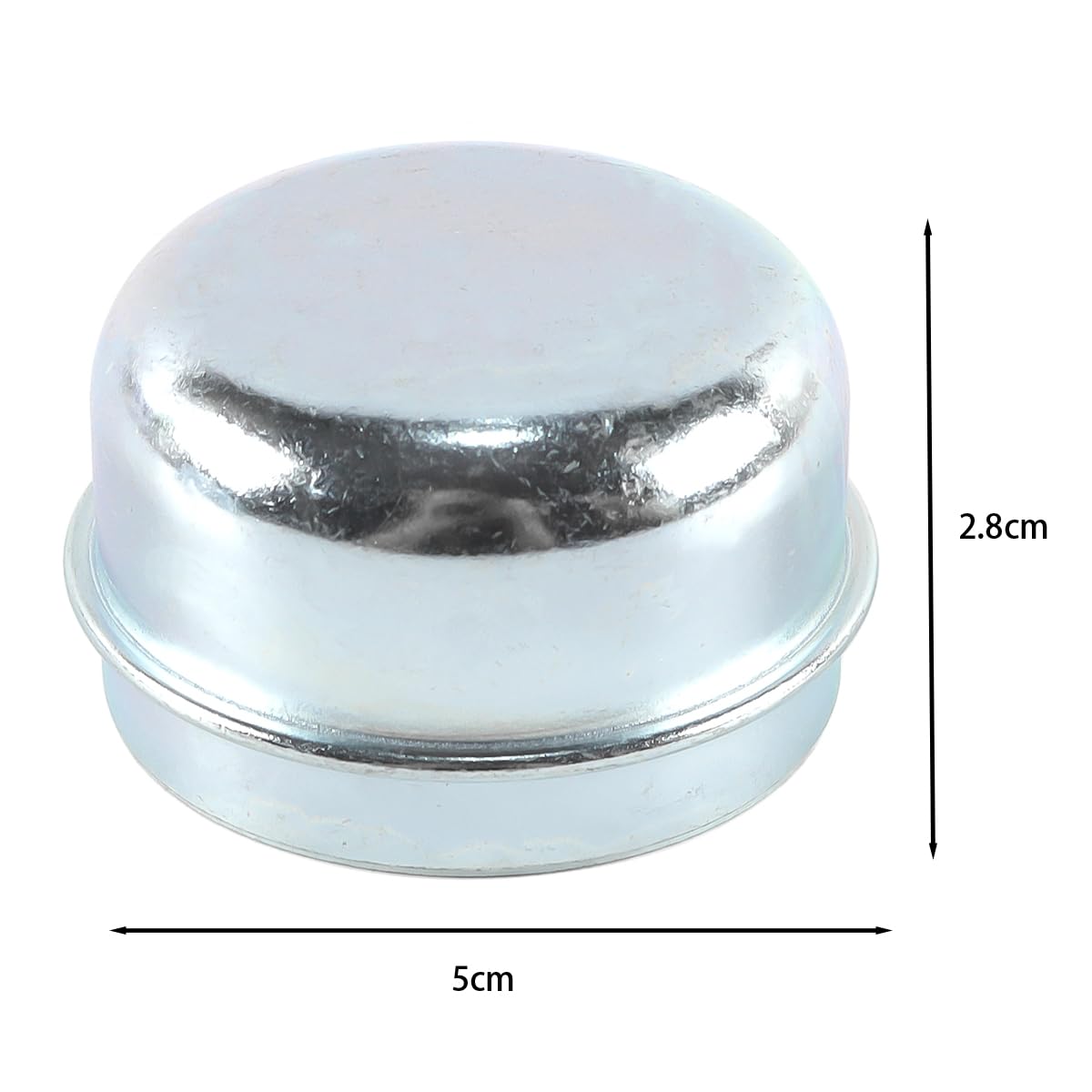 Ausi Coprimozzo per cuscinetto per rimorchio in zinco, 4 pezzi, copertura antipolvere, argento, per barca da pesca, barca a vela, rimorchio, 50 mm