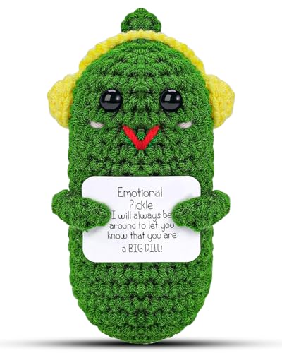 Image of Hoedia Cucumber Crochet Dolls Friend Birthday Gifts for Women Men Coworkers Student
