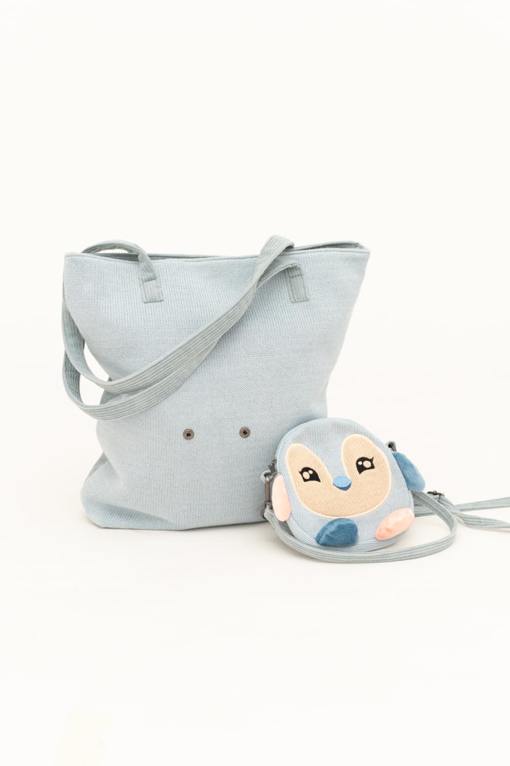Bolso shopper infantil pingüino azul