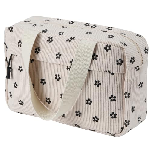 Jiliyote Kulturtasche Cord Damen Große Kosmetiktasche Make-up...