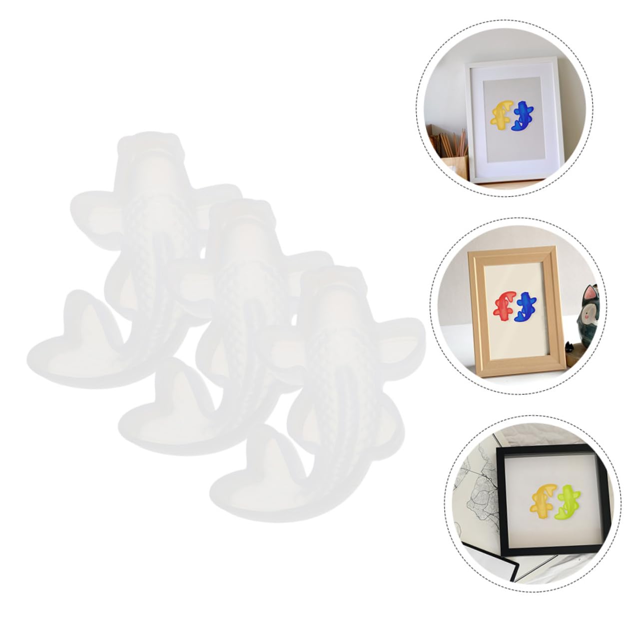 HEMOTON 12pezzi Stampo Silicone Per Carpe Da Mould Flessibile Per Decorazioni Di Torte e Sapone Facile Da Sformare e Riutilizzabile