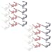 Party Sunglasses - 24-Pack of Patriotic Glasses, Plastic Slotted Shutter Shades, American Party Favors Supplies Eye-wear Props in Star-Shaped, Red, White, and Blue