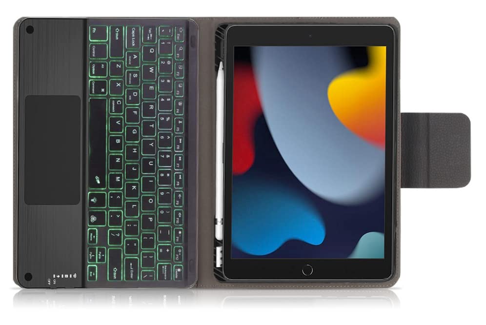 HOM 7-Colour Backlight Detachable Wireless Bluetooth Keyboard with