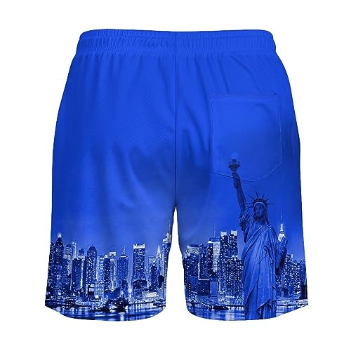 City Night View Men's Shorts Football Fans Gifts Quick Dry Swim Trunks Compression Liner Beach Shorts4