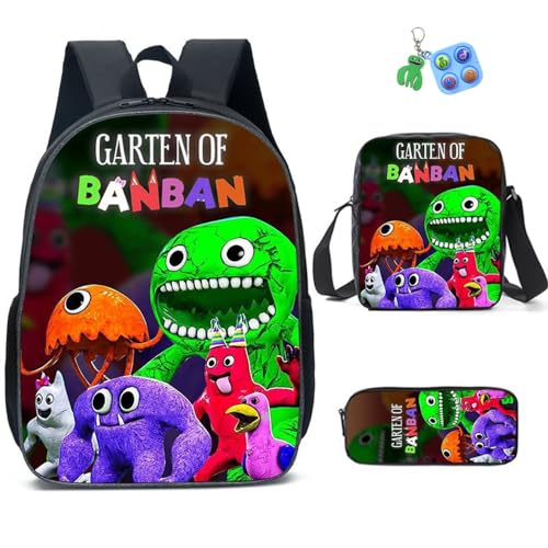 Mochilas Banban 3 piezas, 16 pulgadas, impresión 3D, bolsa de almuerzo, mochila escolar para niños y niñas