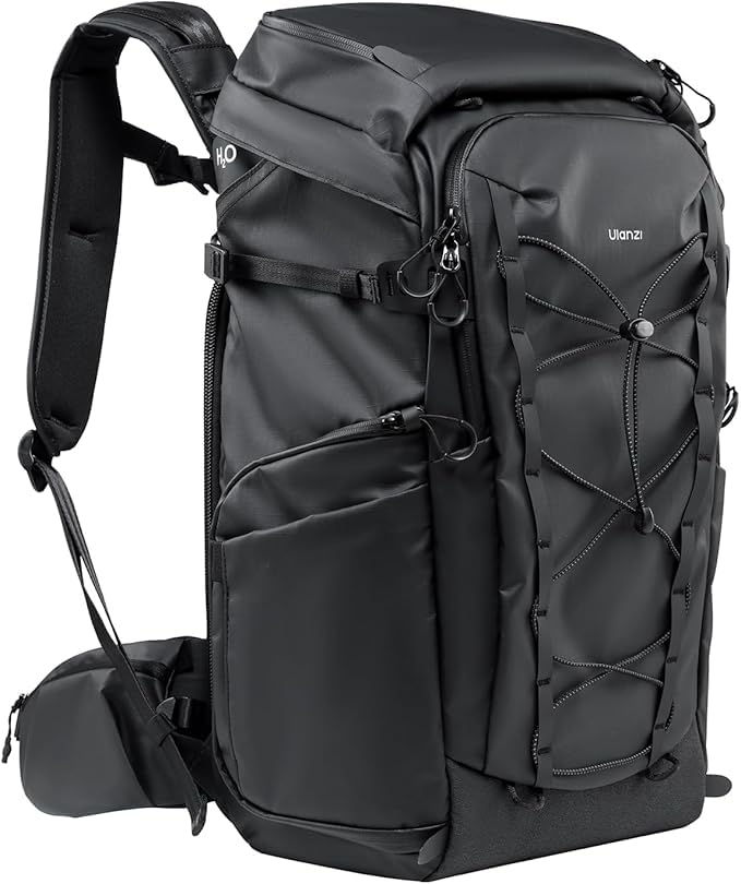 AB01 38L Camera Backpack, Professional Camera Bag for Travel Black, Waterproof Outdoor Photography Camera Case Anti Theft for Photographers Hikers