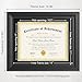 Abtgt 11x14 Diploma Frame Certificate Degree Document Frame with High Definition Glass, with Black and Gold Mat Display 8.5x11 or without Mat Display 11x14, for Wall and Tabletop, Black