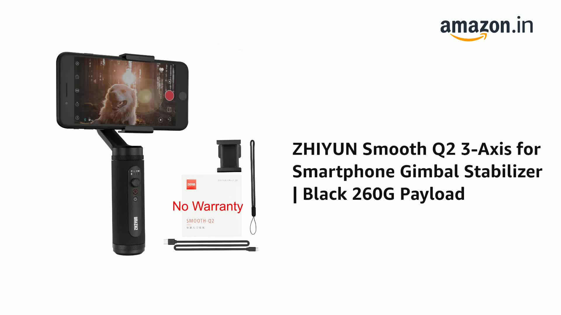 ZHIYUN Smooth Q2 3-Axis for Smartphone Gimbal Stabilizer | Black