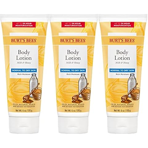 Burt's Bees Milk and Honey Body Lotion, 6 Ounces (Pack of 3) Cover