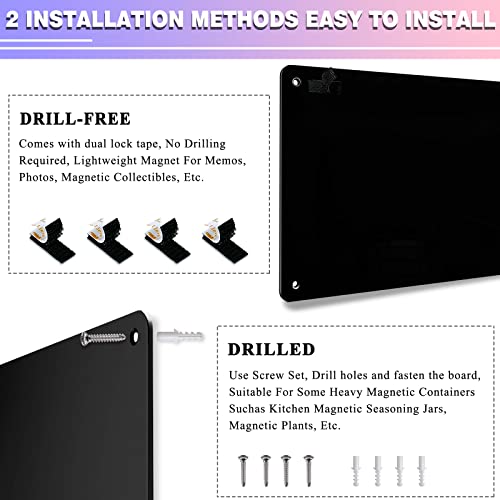 Hyhoshi BOARD-JR03 2Pack Black Magnetic Board,17.5 Inch X 11.4 Inch Magnet Bulletin Board To Display Magnetic Notes thumb #2