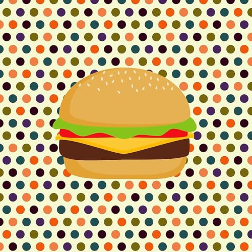 CafePress Mod Polka Dot Burger Queen Duvet Cover, Printed Comforter Cover, Unique Bedding