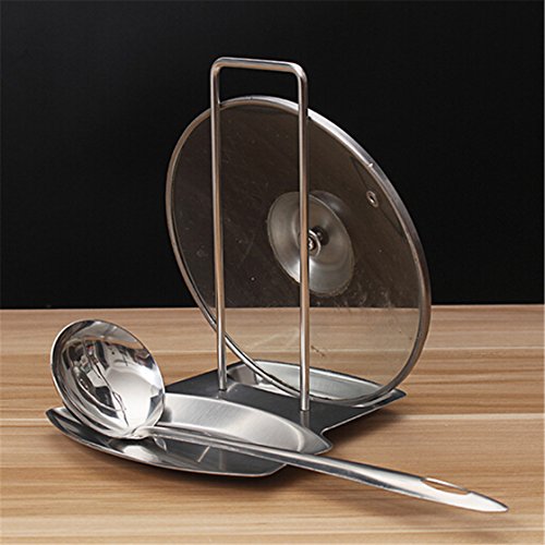 TraveT Stainless steel Lid and Spoon Rest Storage Cooking Tool