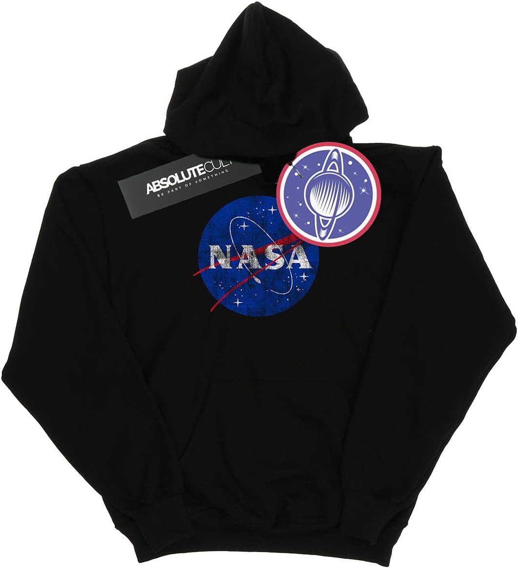NASA Boys Classic Insignia Logo Distressed Hoodie