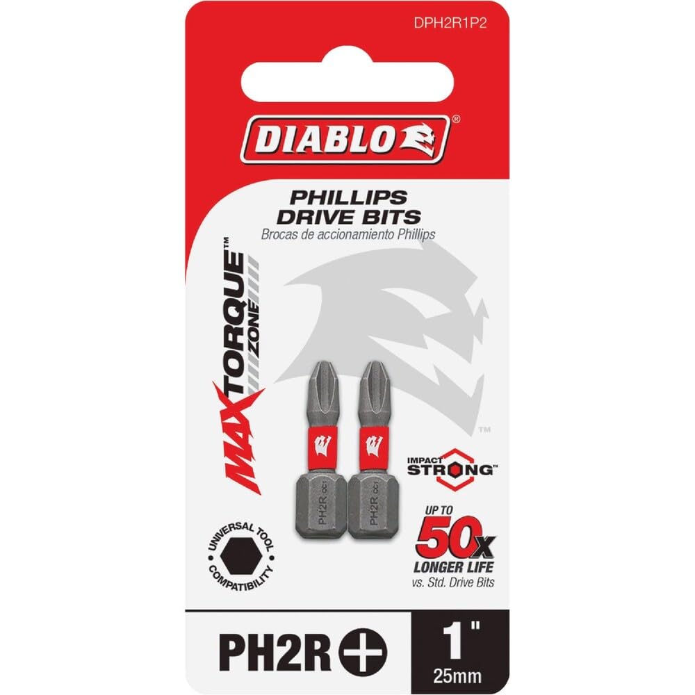 Diablo Phillips Drive Bits - 2-Pack -1