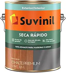 Tinta Suvinil para madeiras e metais esmalte acetinado seca rapido 3,6L - Branco - 53700011