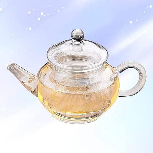 Miniatura 3 de Healeved Tetera de vidrio segura para estufa, tetera de café, tetera transparente con infusor de hojas sueltas y tetera floreciente