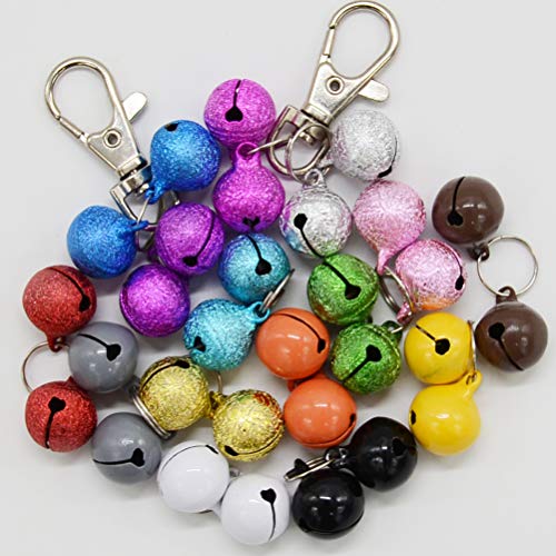 image for Barleygoo 30 Pack Pet Cat Collar Bells, Strong Loud Dog Collar Bells f