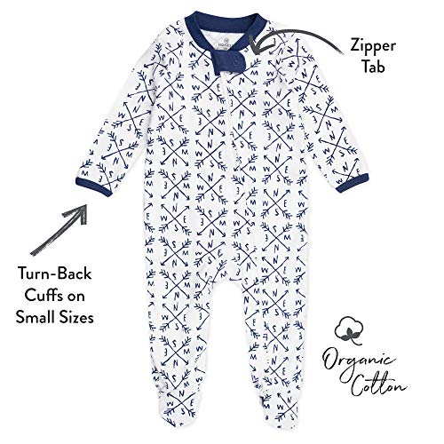Image of HonestBaby Baby 2-Pack Organic Cotton Footed Pajama Sleep & Play