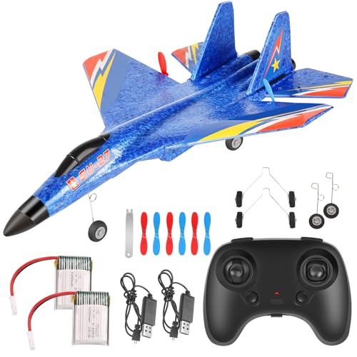 Kimmol RC Plane Remote Control Glider Airplanes Gravity Gliders AirplaneSu-27 RC Airplane 2.4 GHZ 2...