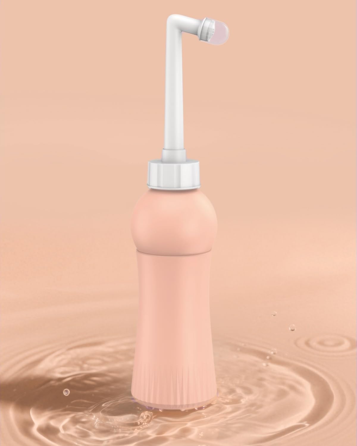 ELECTOMANIA Portable Jet Spray for Travel,Portable Bidet Spray for Toilet, Handheld Bidet Spray Portable with Storage Bag for Personal Hygiene, Postpartum Care, Hemorrhoid Treatment, Baby Wash (Light Orange, 500ML)