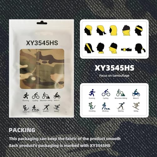 Image of Camo Balaclava Face Mask for Man and Women-Hunting，Skiing，Motorcycle Windproof，UV Protection&Military Training